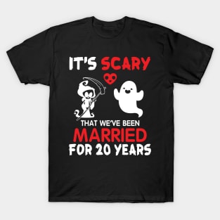 Ghost And Death Couple Husband Wife It's Scary That We've Been Married For 20 Years Since 2000 T-Shirt